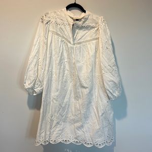 White eyelet universal thread kind sleeve mini dress. NWT Xxl. Flattering & cute
